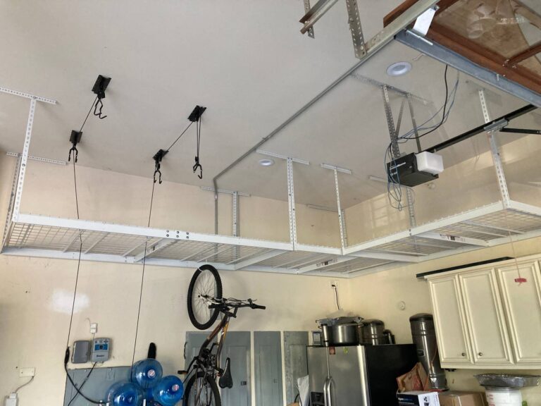 Overhead Garage Storage Rack Installation In Dallas, TX