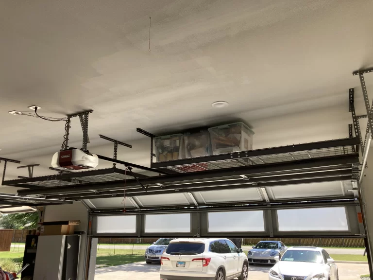 Overhead Garage Storage Rack Installation In Weatherford, TX