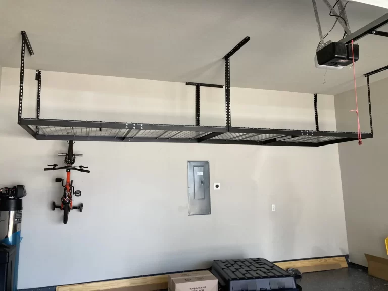 Overhead Garage Storage Rack Installation In Mansfield, TX