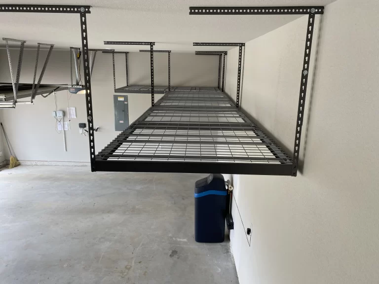 Overhead Garage Storage Rack Installation In Keller, TX